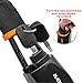KAYCENTOP Car Steering Wheel Lock, Seat Belt Lock, Anti-Theft Device, Max 17 Inch Length, Small and Light-Weight, Multi-Functional, Fit Most Vehicle, SUV, Golf Cart Security (Black)