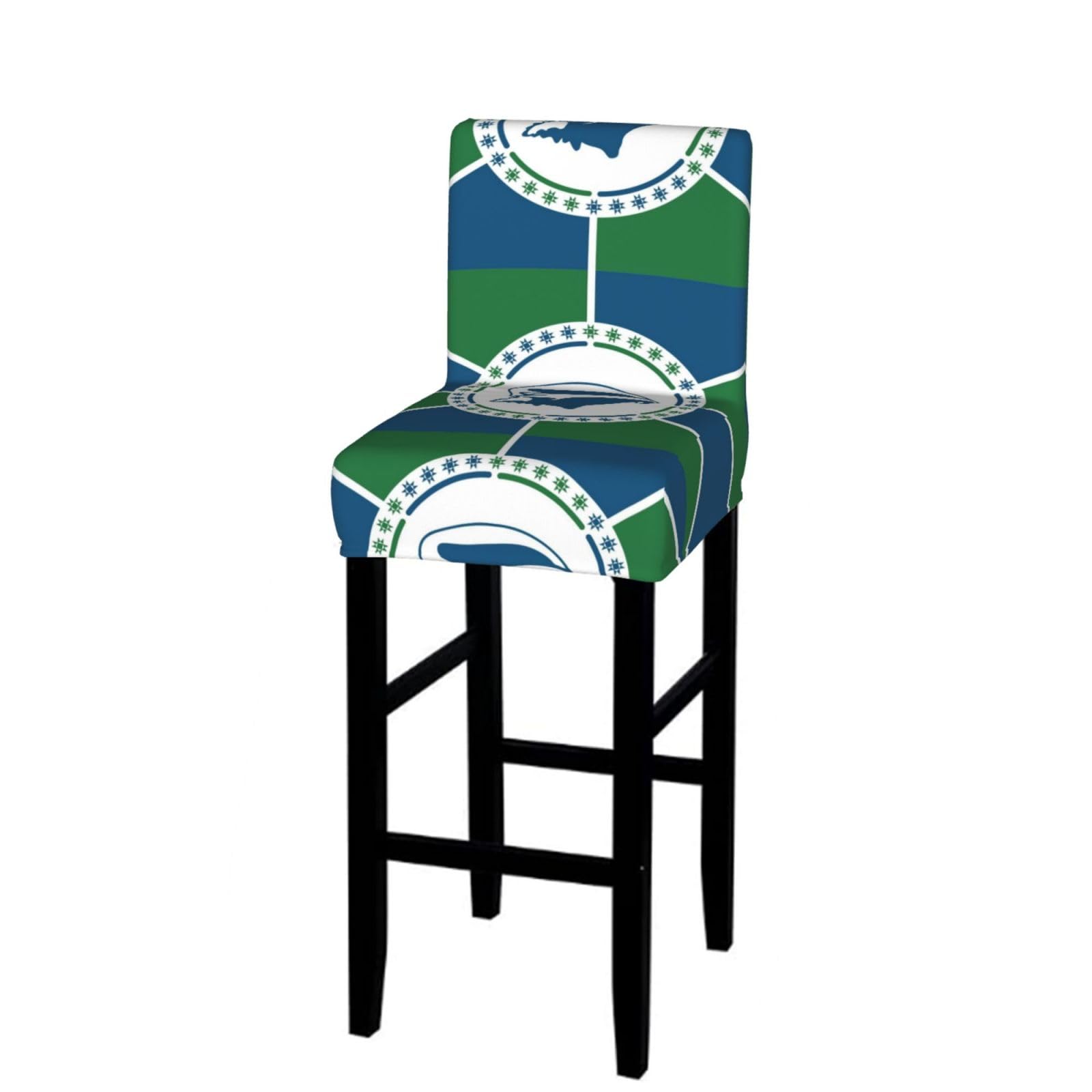 Flag of Martinique Bar Stool Cover-Stretchy Chair Slipcover for Kitchen
