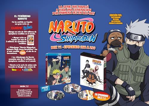 Naruto Shippuden Box 11 pack de episodios 268 a 295 formato DVD original 5