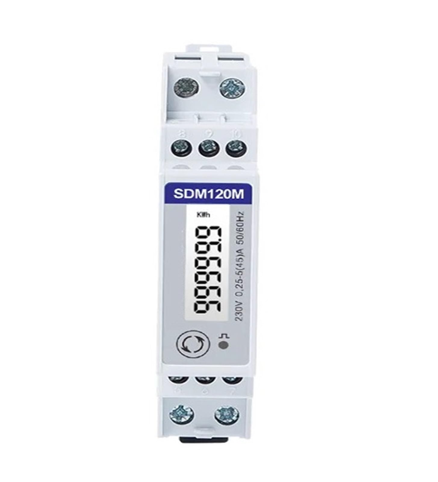 FQJYXWEWL Energy Meter SDM120-1 Phase 2 Wire 0.25~5 A 230V RS485 DIN Rail