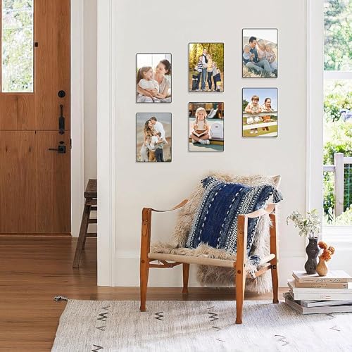 Bolidery Acrylic Picture Frames 8x10 Set of 6,Black Photo Frames Collage Wall Decor,No Drilling 8x10 Floating Hanging Picture Frames for Home, School, Office - Black Color by Bolidery - Used condition - Image 6