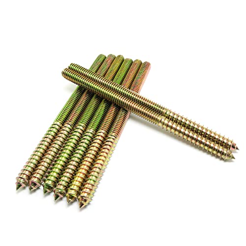 Image of 8pcs Self-Tapping Screw Hanger Bolts 5 /16 inch-18 x 5 Hanger Bolts Double Headed Bolts for Furniture Wood Joint