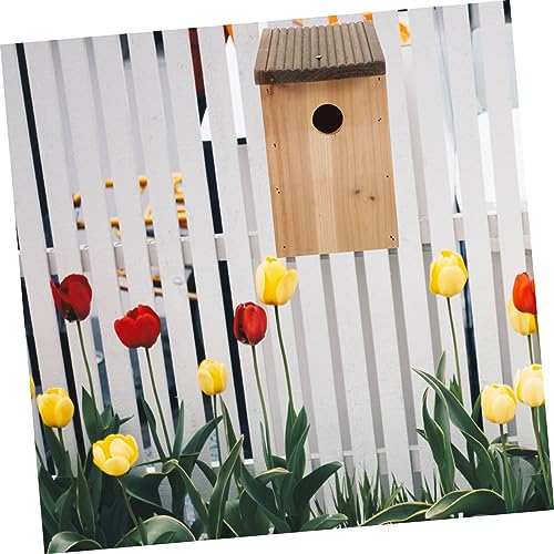 Cage de nidification d'oiseaux en bois massif avec finitions faites main