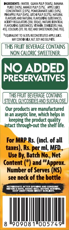 Image of B Natural Mixed Fruit No Added Sugar, 750ml