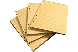 Refill Kraft Paper 6 Hole Refill for Journal Planner A5 A6 Planner...