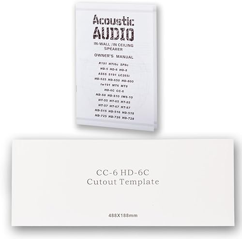 Miniatura 5 de Acoustic Audio HD-6c - Altavoz de canal central en pared de 6.5 pulgadas, 350 vatios, color blanco