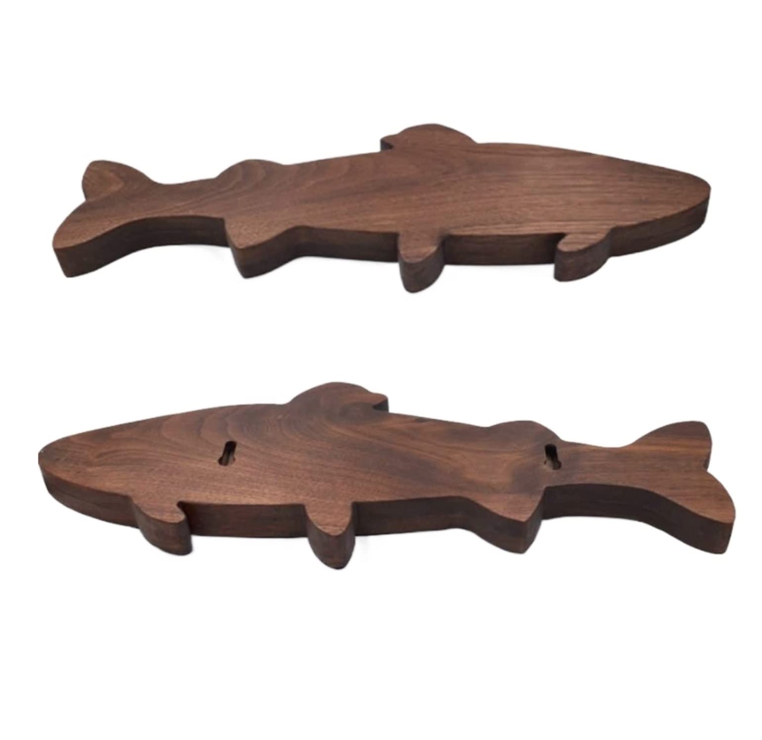 Bloque Cuchillos Cocina Barra De Soporte Magnético para Cuchillos De Nogal, Bloque De Cuchillos De Montaje En Pared Multiusos, Utensilio De Cocina con Forma De Pez