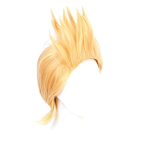 Miniatura 3 de XiongXiongLe Peluca de Halloween, cosplay, anime, My Hero Academia, Mirio Togata Cos, juego de rol, pelucas sintéticas cortas de cabello amarillo