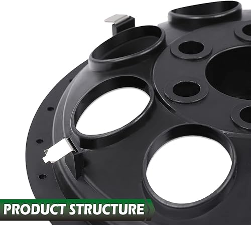 Miniatura 6 de GRAND ORANGE Juego de 4 tapacubos de 10 pulgadas, color negro, compatibles con EZGO Club Car y Yamaha Golf Cart