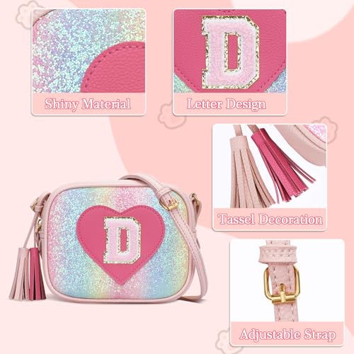 Image of KKXIU Birthday Gifts for Girls Initial Toddler Purse Cute Kids Crossbody Bag