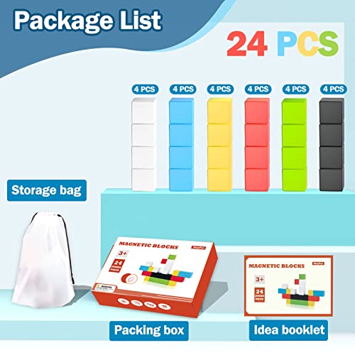 Large Magnetic Blocks Montessori Toddler Toys Preschool Stem Educational Sensory Magnet Toys For 3+ Year Old Boys & Girls Learning Building Construction Toys Set Stacking Creative Cubes Starter Kit #TOP5
