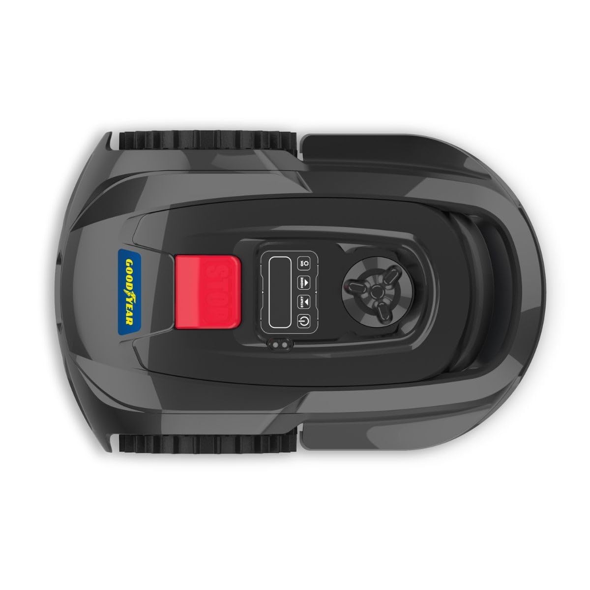 Goodyear - Robot cortacésped Conectado silencioso, Cortacésped jardín 500 m2 Cable periférico 300 m + estación de Carga, Control vía aplicación