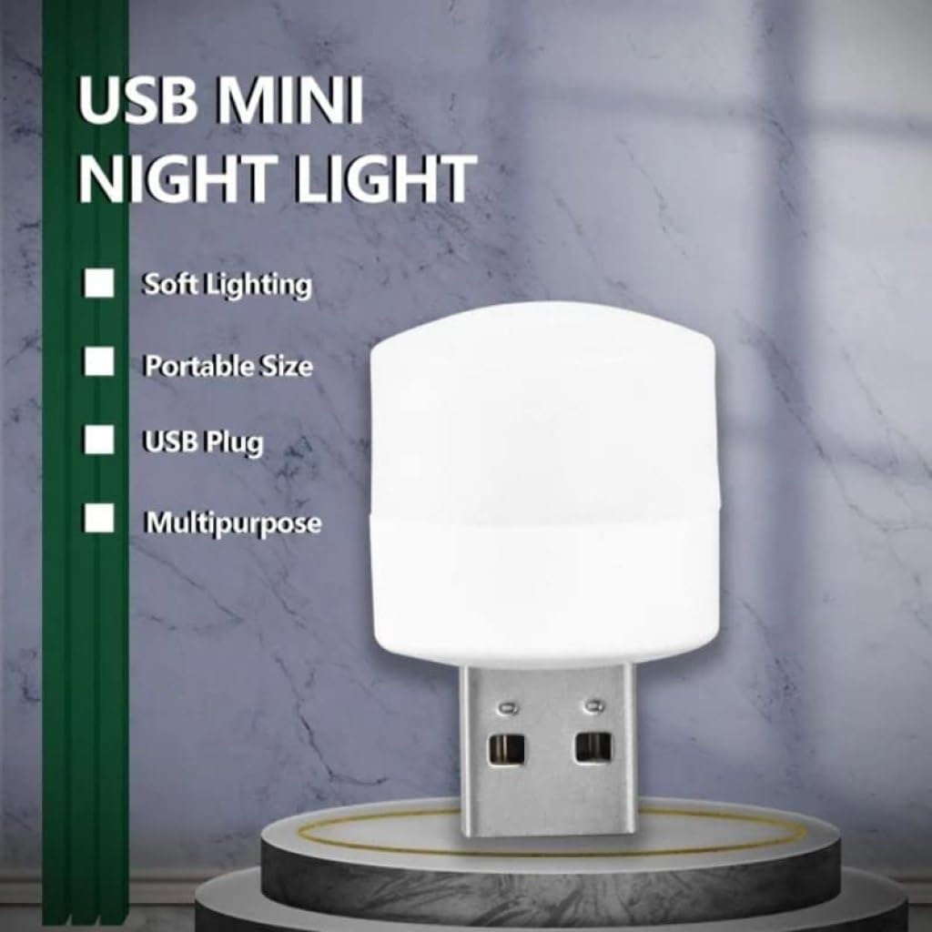 ONISHOMES USB Night Light, Plug in Small Led Nightlight Mini Portable for PC Car Bulb Indoor Outdoor Camping Reading Sleeping Bedroom Bathroom Nursery Hallway Kitchen (Pack of 10) 1