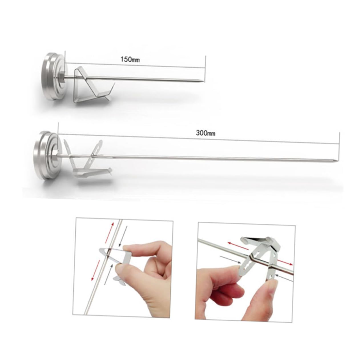 GOOHOCHY Jam Thermometer Syrup Thermometer Candy Thermometer Oil Temperature Gauge 30cm Probe for Cooking Baking