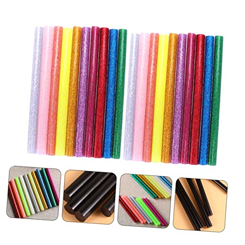 CUBTOL 100 unidades de bastão de cola quente para crianças, bastões de cola com glitter, bastões de