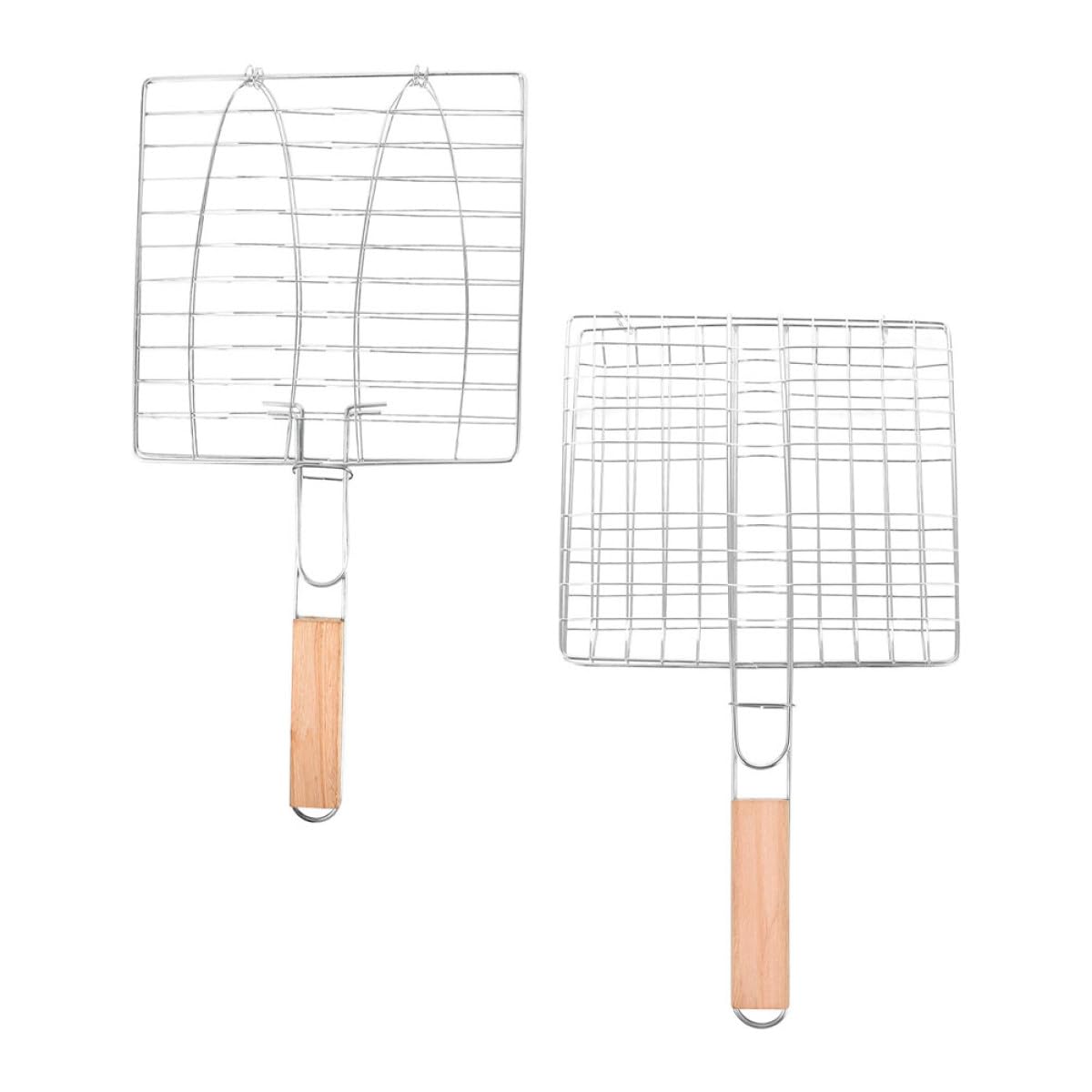 Panier à griller pour poisson et légumes en grillage galvanisé petite maille