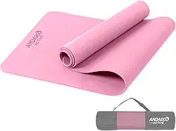 Tapete para Yoga Pilates em TPE Andarix Active Antiderrapante Impermeável Colchonete Ecológico Fitness Academia com Bolsa