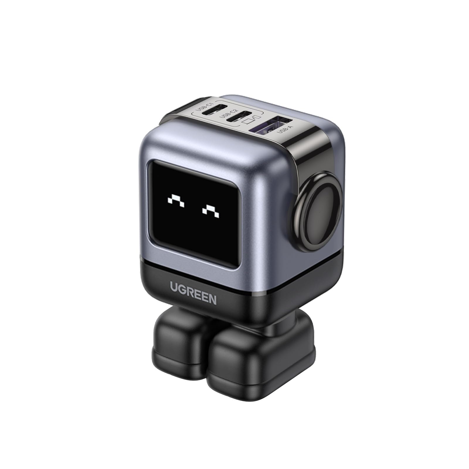 UGREEN RG 65W USB C Charger, Nexode Robot GaN Fast Charger Block 3-Port, Compact Power Adapter for MacBook Pro/Air, iPhone 15 Pro Max, Galaxy S23, Pixel 7 Pro, Steam Deck (NOT Bank) (CD361)