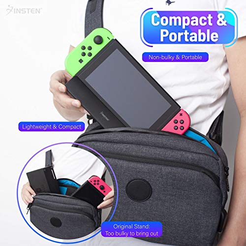 Insten Compatible with Nintendo Switch TV Dock Station HDMI Adapter Portable Hook Up Charging Docking Cradle with USB C Power Input & Extra USB 3.0 2.0 Ports Replacement TV Mode Connector Adapter