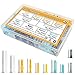 Sutemribor Drywall Anchors and Screws, Plastic Self Drilling Drywall Ribbed Anchors Assortment Kit for Drywall, Hollow-Wall Hanging Wall Shelf or Blinds, 300 Pieces