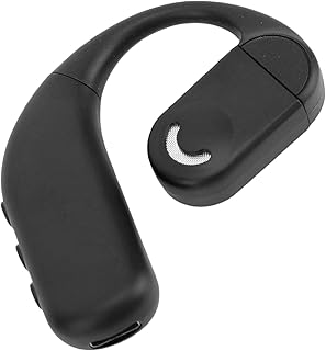 Generic BT 5.4 Digital Display Sports Headset with Graphene Driver for Gaming Streaming Video Calls, PC ABS Earhook Earphone for Sports (Black)