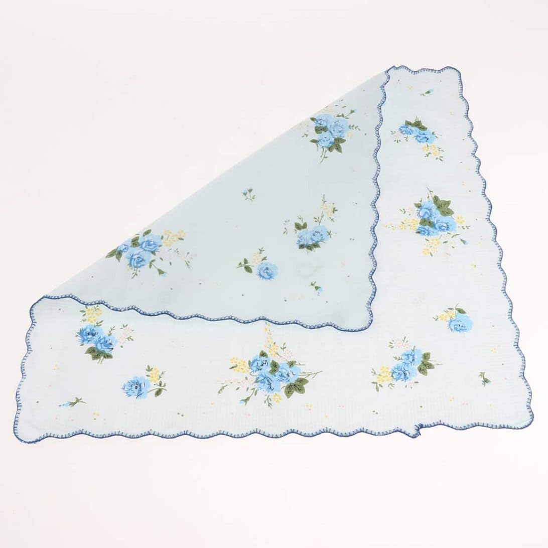 NIDONE 10pcs femme vintage à imprimé floral mouchoir en coton Hanky ​​Ensemble en vrac broderie