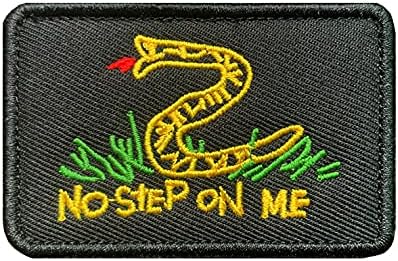 Antrix 2 Pcs Tactical Funny No Step On Me Emblem Patch Military Badge Emblem Patch Hook & Loop No Step Snek Patches for Backpacks Caps Hats Bags Military Uniform