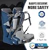 WIPHA Baby Backpack Carrier - Ergonomic Child Carrier Hiking with Sun Canopy, Safe Toddler Hiking Backpack Carrier with Large Storage Space&Insulated Pocket, Adjustable Padded Child Seat, Navy Blue #1