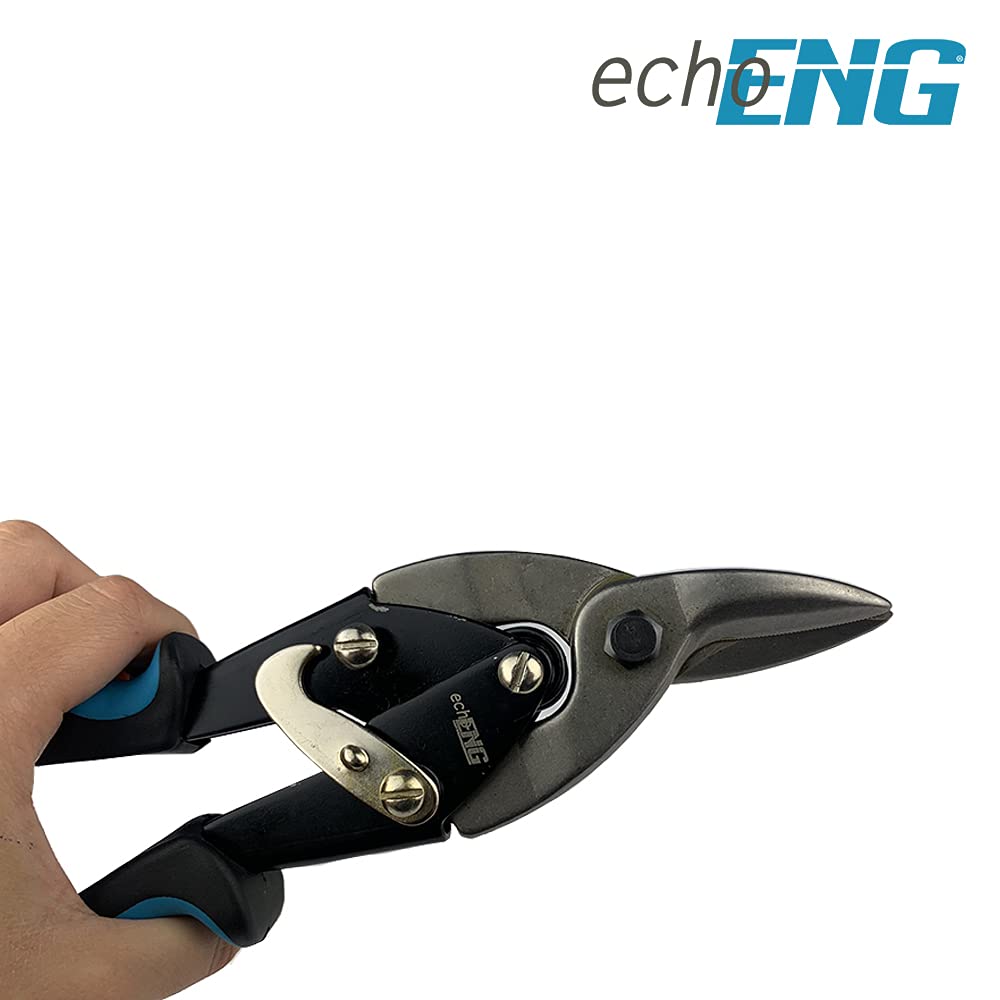 Cesoia Forbice Lamiera Pinza Taglio Destro Professionale Industriali Lame con Microdentatura per Tagli Passanti Diritti e Sagomati- echoENG - UM 30 CSR0