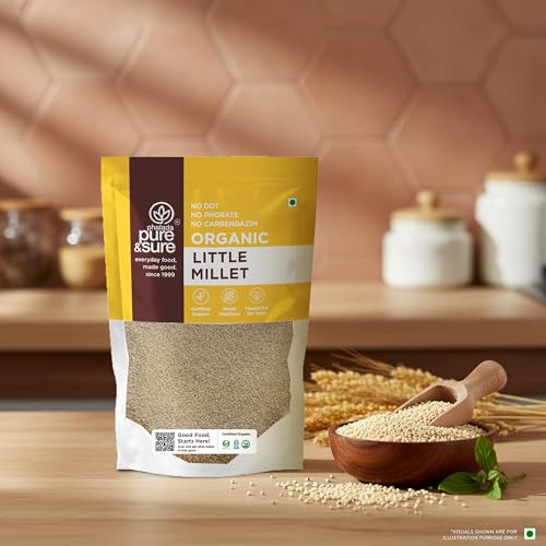Image of Pure & Sure Organic Little Millets | Organic Healthy Food | Certified for Weight Loss | Gluten-free, Non-GMO, No Trans Fats | 500g