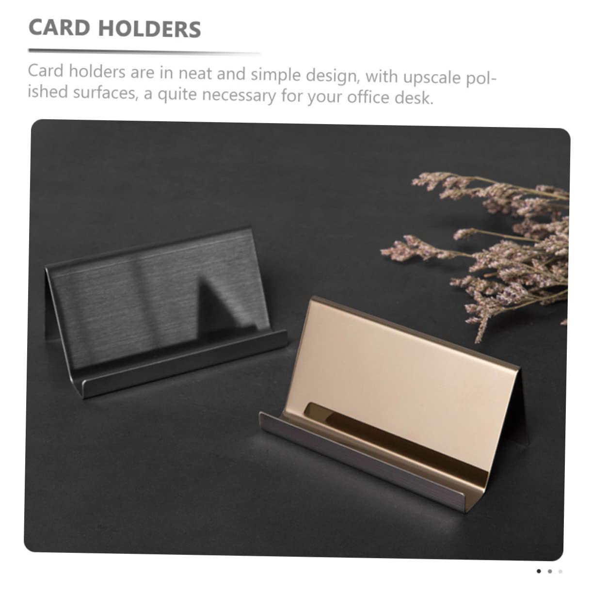 Ciieeo 6pezzi Portacarte Da Scrivania Inossidabile Da Espositori Organizer Elegante Per Ufficio e Design Stabile Per Presentazione Professionale