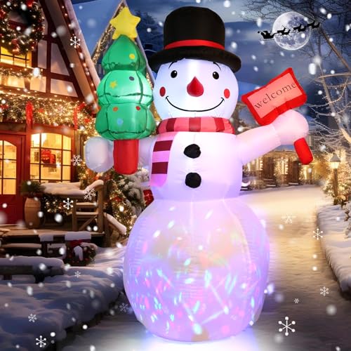 5Ft Christmas Inflatables Outdoor Decorations, Christmas Blow up Snowman with