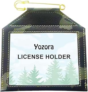 Weatherproof Hunting License Holder,Fishing License Holder, for Archery Tags and Permits, Clear Window, Premium Quality Hand Stitched Synthetic Leather,Badge Holder,with Pin Included