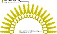 Vista 4 de 50 cuchillas de repuesto compatibles con cabezal de desbrozador de FourShow