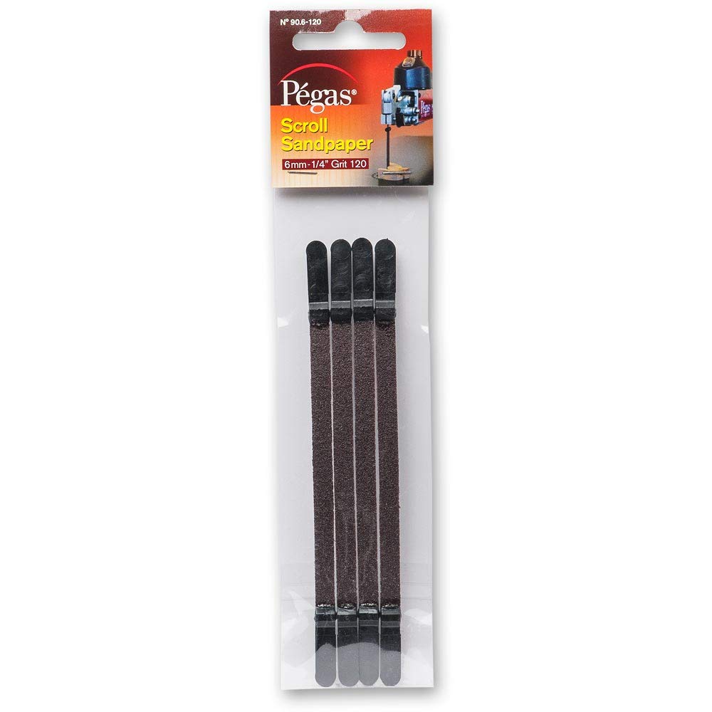 Pegas Scroll Sand-Papers 6mm x 120g (Pkt 4)