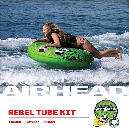 Airhead Rebel Kit, 1 Rider Towable Tube With Rope And Pump #TOP2