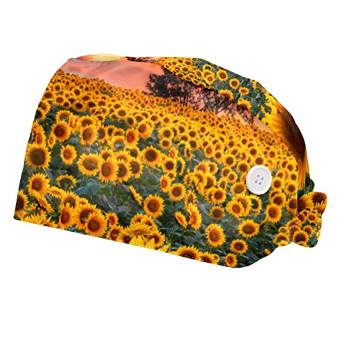 Chapeaux de travail pour hommes et femmes - Casquette unisexe avec motif tournesol x2