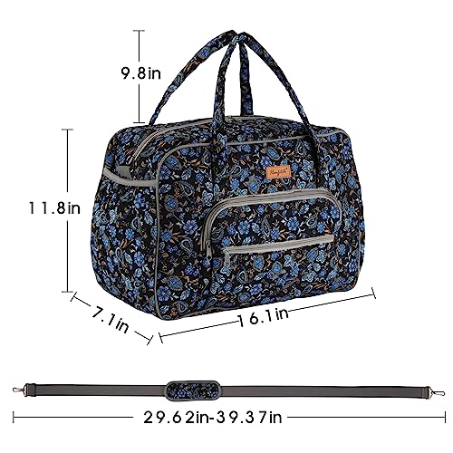 Image of Yarn Storage Organizer, Knitting Crossbody Bag, Large Crochet Bag Tote Gift Yarn Holder Case for Carrying Projects, Knitting Needles, Crochet Hooks and Other Accessories (Paisley)