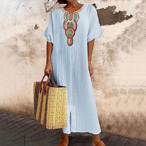 Robe noire lin grande taille ample et légère pour masquer les rondeurs - 4