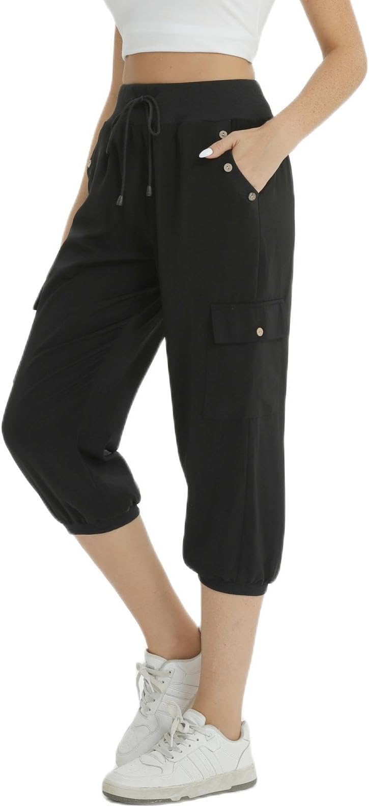 fuinlothWomen's Crop Pant Black S