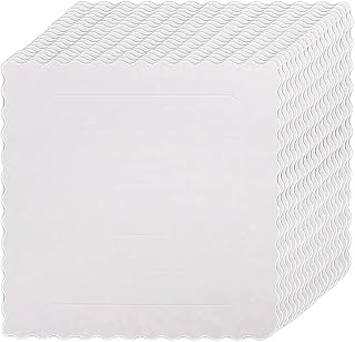 KINGREE 25 PCS Square Cake Boards,8 inch White Cake Boards,Food-graded Cardboard Cake Rounds Cake Base for Cake DIY,Dessert and Crafts Display