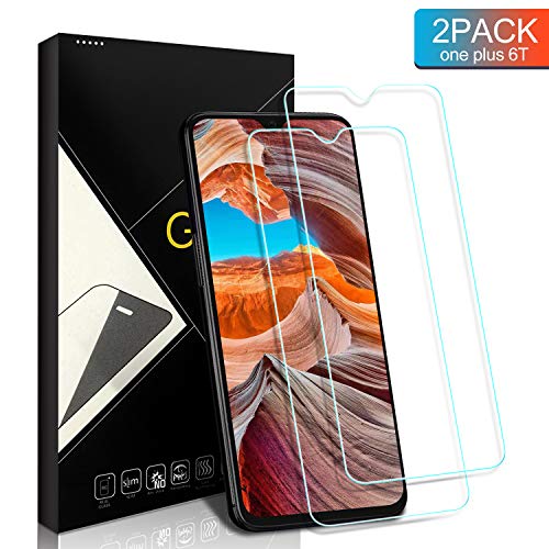 Yersan OnePlus 6T Screen Protector Glass [2 Pack], Case Friendly HD Tempered Glass Anti-Scratch Bubble-Free Screen Protector for OnePlus 6T