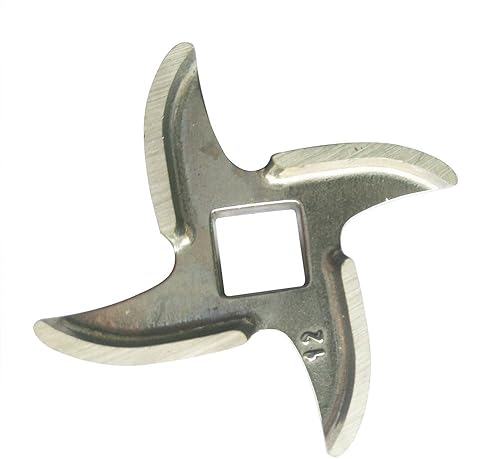 Miniatura 5 de 2 piezas de cuchillas de acero inoxidable para picadora de carne #12, repuesto para molinillos, comprueba el tamaño y la forma