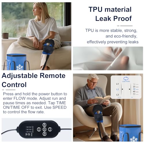 Image of Ice Machine for Knee After Surgery, 19QT Quiet Cold Therapy Machine with Auto Timer, Adjustable Flow Control, Leak-Proof Cooler, Multi-Joint Ice Pads for Post-Op Recovery