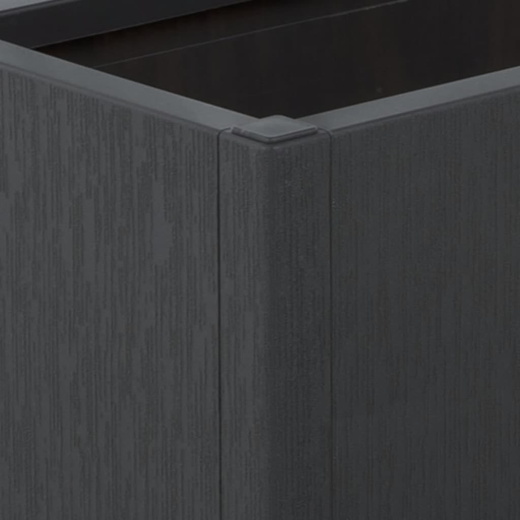 Myheimly Pflanzkübel mit Rankgitter Dunkelgrau 80x36x140 cm PP
