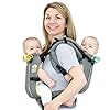 TwinGo Carrier – Air Model – Cool Grey – Great for All Seasons – Breathable Mesh – Fully Adjustable Tandem or 2 Single…