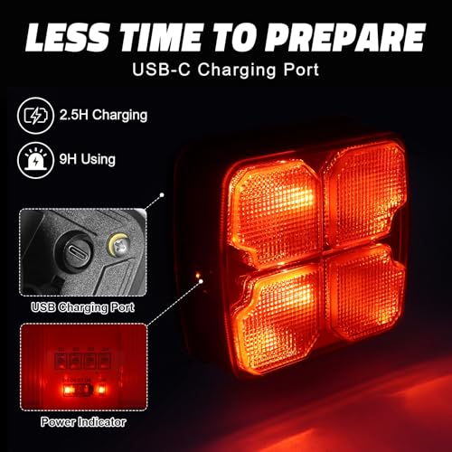 Image of Agrieyes Wireless Trailer Lights, Magnetic Tow Tail Light Kit (T212) | 2 Mounting Options | 30s Magnetic Mount | 100ft Stable Range | USB-C 9H Runtime | IP67 Waterproof | Cross-State Towing