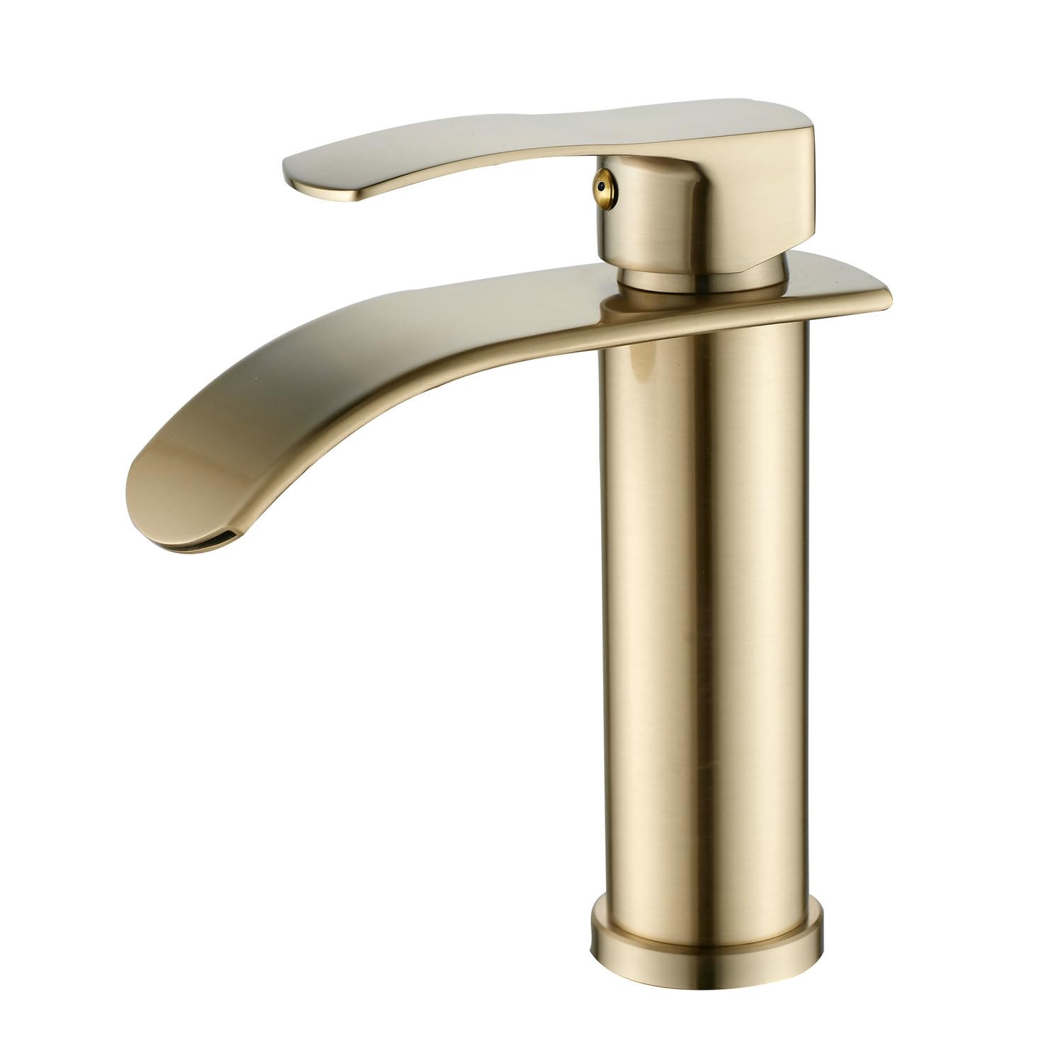 Rubinetto da bagno in oro spazzolato con accessori in metallo per doccia, elegan