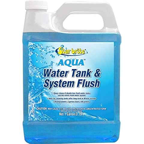 STAR BRITE Aqua Water Tank & System Flush - Deep Cleans & Deodorizes Fresh Water Tanks & Entire Drinking Water System - Ideal for Boats & RVs Coming Out of Storage 1 GAL (032300) Cover