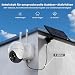 ieGeek 5MP Überwachungskamera Aussen Akku, PTZ Überwachungskamera Aussen WLAN mit Solarpanel,PIR-Bewegungsmel... 30M Farbige Nachtsicht, Zwei-Wege-Audio, 2.4GHZ WiFi, 4DBi WLAN-Antenne-Weiß